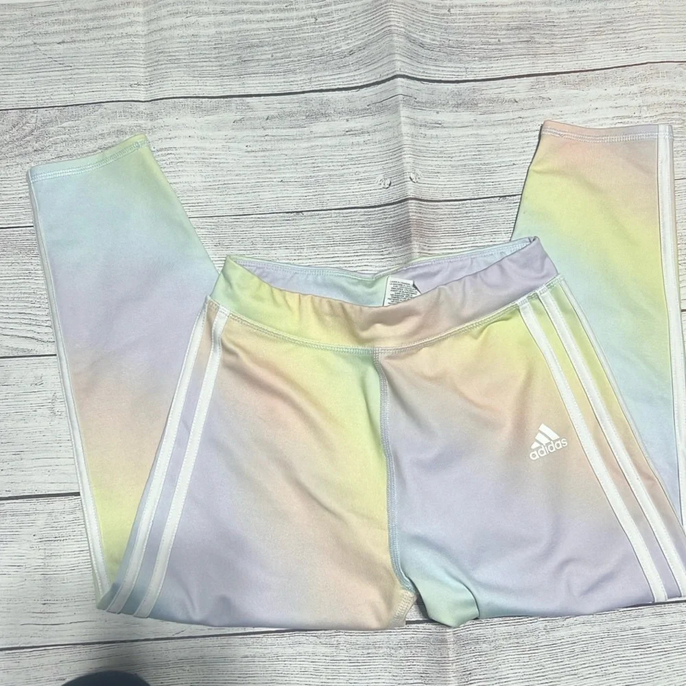 Youth Adidas Legging Size 14 Rainbow color